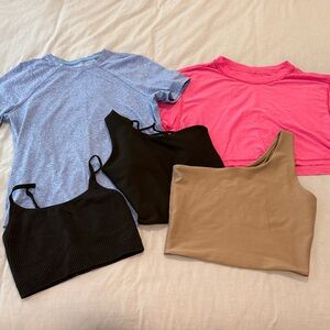 8 workout tops - lulu/YPB/aerie/calia/old navy